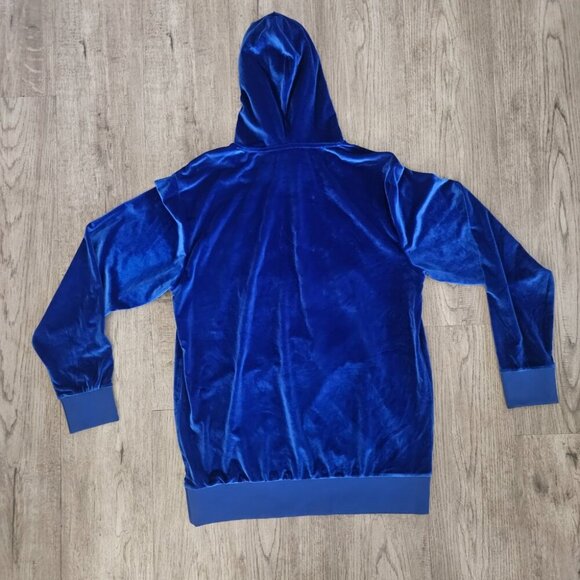 Death Row Records Blue Velour Logo Hoodie Pullover – Unisex Large - Picture 10 of 10